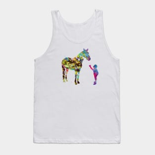 Little boy with horse Tank Top